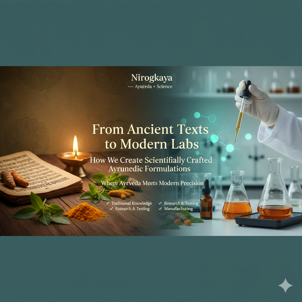 From Ancient Texts to Modern Labs: How We Create Our Ayurvedic Formulations